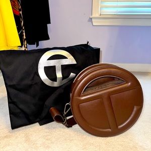 Round Telfar Circle Bag in Chocolate